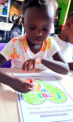 A child painting and creating